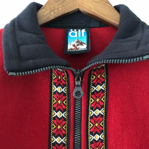 ALF By Kuhl Red Bergan Wool Zip Front Jacket Size XS - Picture 3 of 12